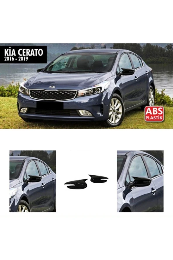 Kia Cerato Batman Yarasa Ayna Kapağı 2016-2019 Arası Parlak Siyah