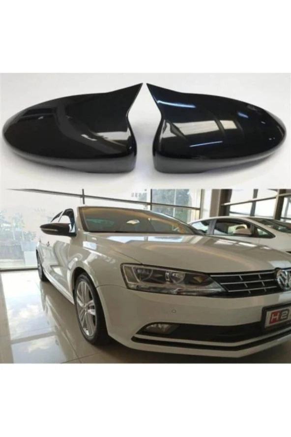 Volkswagen Jetta Mk6 Golf Mk6 Scirocco Passat B7 Ve Cc 2011-2014 Yarasa Ayna Kapağı, Parlak Siyah