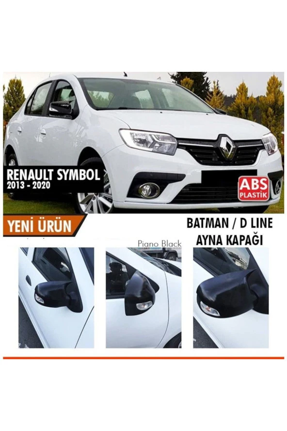 Renault Symbol Yarasa Ayna Kapağı Batman Parlak Siyah Piano Black