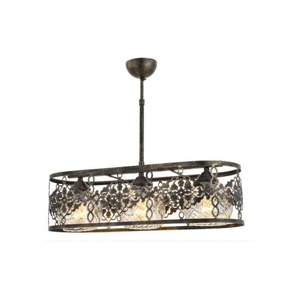 Avonnı AV-4195-3EY Eskitme Kaplama Klasik Avize E27 55x25cm