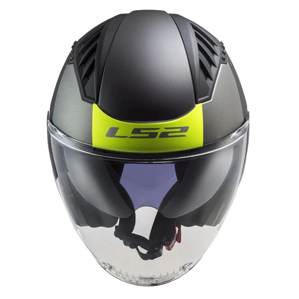 LS2 COOPTER 2 URBANE MAT SİYAH-NEON SARI KASK(GÜNEŞ VİZÖRLÜ) - 4