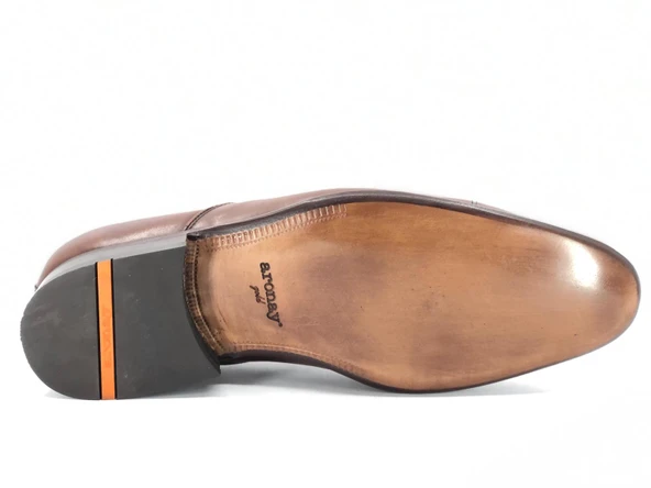 Aronay 158 Ayr Premium Gold El saraçlı Kösele %100 Hakiki Deri Erkek Klasik Ayakkabı - Resim 15