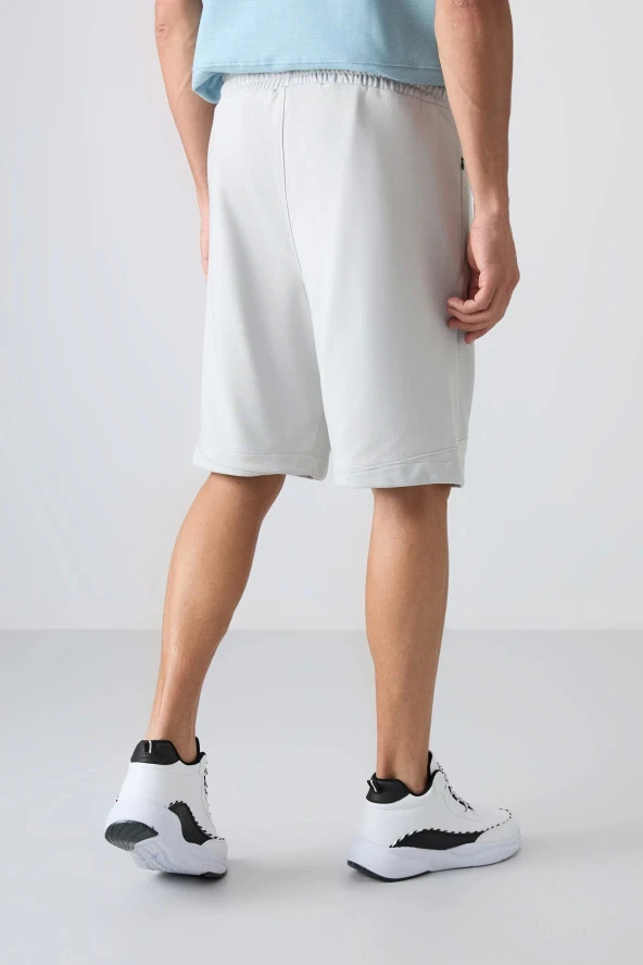 Tommy Life Taş Pamuklu Kalın Yumuşak Dokulu Comfort Fit Baskılı Erkek Şort - 81265 - Resim 5