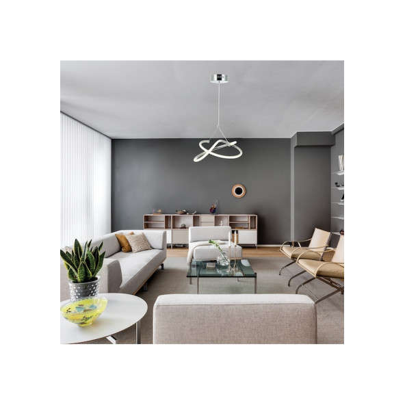 Lucea Belly K.Boy Ledli Tekli Sarkıt - Krom 38W - 2