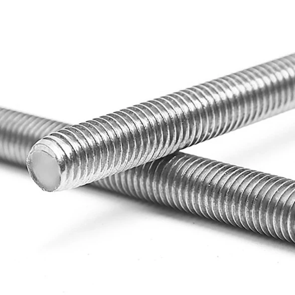 Aletçantam M8 Gijon Tij Rot Saplama 1 Metre Uzun Civata Dın 975 Beyaz Vida -5 Adet - 2