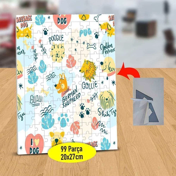 Mutlu Tatlı Patiler 99 Parça Puzzle Yapboz Tablo-23-2148125431