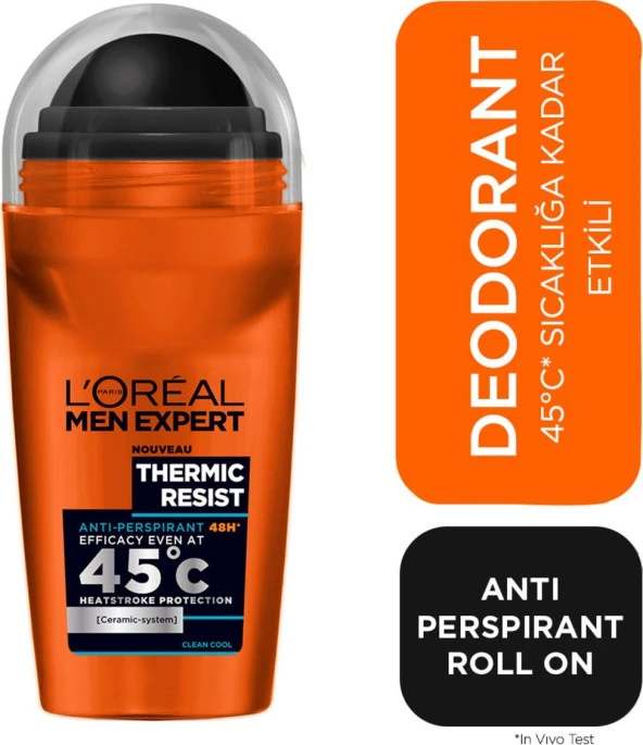 L'Oréal Paris Men Expert Thermic Resist Anti-Perspirant Roll On Deodorant 50Ml