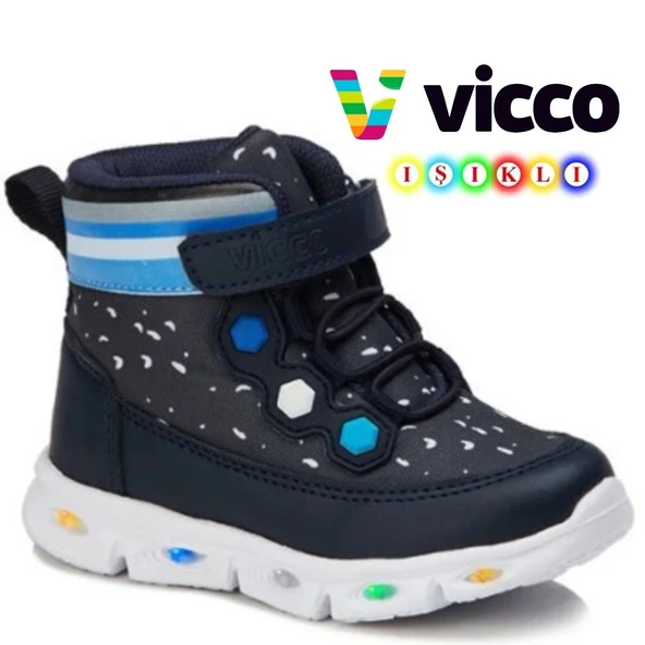 Vicco Mizu Işıklı Phylon Taban Ortopedik Çocuk Boğazlı Spor Ayakkabı - 11