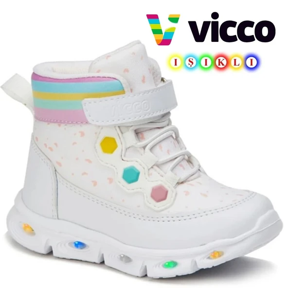 Vicco Mizu Işıklı Phylon Taban Ortopedik Çocuk Boğazlı Spor Ayakkabı - 3