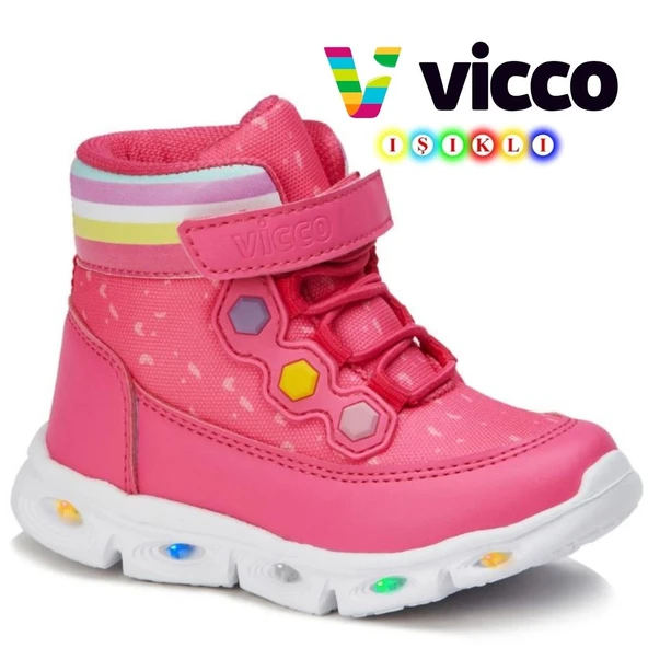 Vicco Mizu Işıklı Phylon Taban Ortopedik Çocuk Boğazlı Spor Ayakkabı - 8