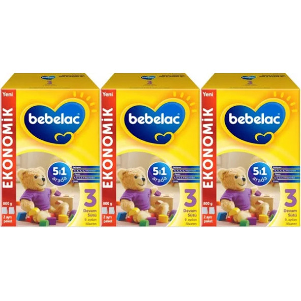 BEBELAC 3 NO 800 GR X 3 ADET