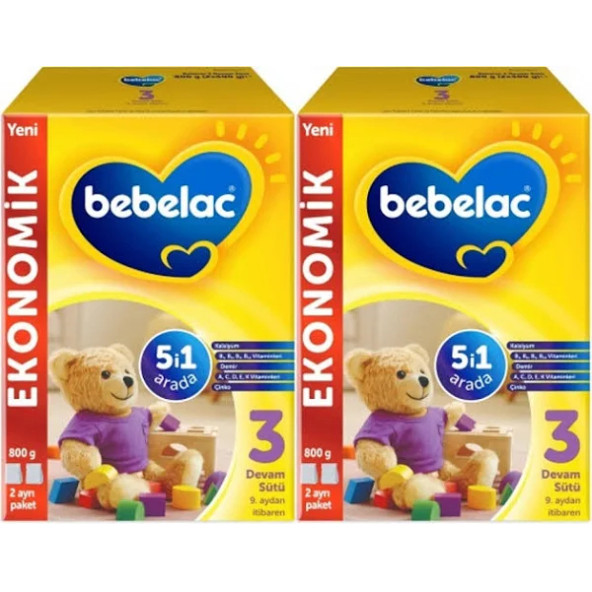 Bebelac 3 Devam Sütü 800 gr 2 Adet