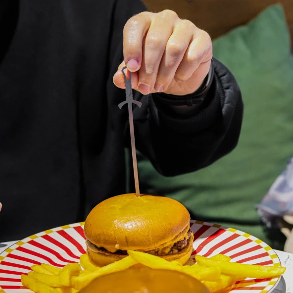 Kamp Ayısı® Sword™ 6 Adet Paslanmaz Çelik Burger Şişi - 2