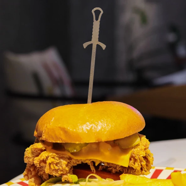 Kamp Ayısı® Sword™ 6 Adet Paslanmaz Çelik Burger Şişi - 3