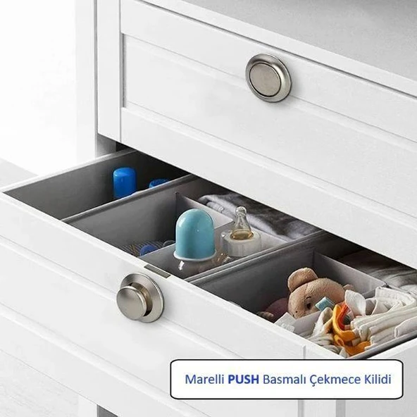 Marelli PUSH karavan ve tekneler için basmalı dolap ve çekmece kilidi - 8