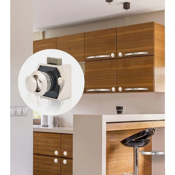 Marelli PUSH karavan ve tekneler için basmalı dolap ve çekmece kilidi - 4