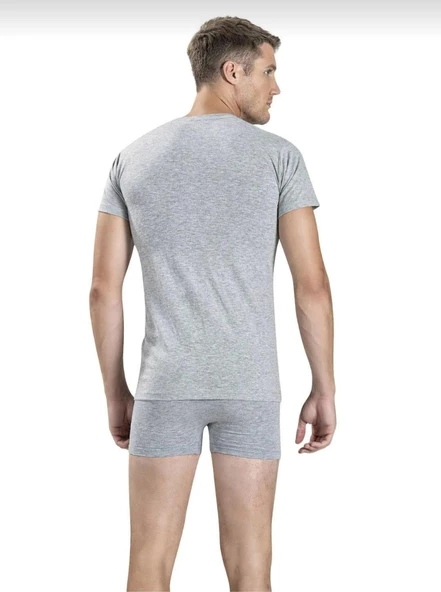 JİBER 111 ERKEK SIFIR YAKA YARIM KOL FANİLA ATLET 3 ADET - Resim 5