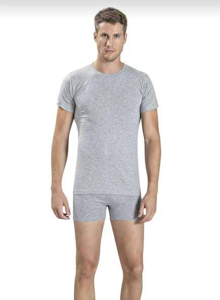 JİBER 111 ERKEK SIFIR YAKA YARIM KOL FANİLA ATLET 3 ADET - Resim 4