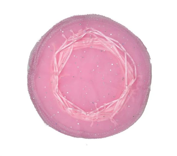 Kına Çerez Kesesı Yuvarlak İpli (100 Adet)  Pembe