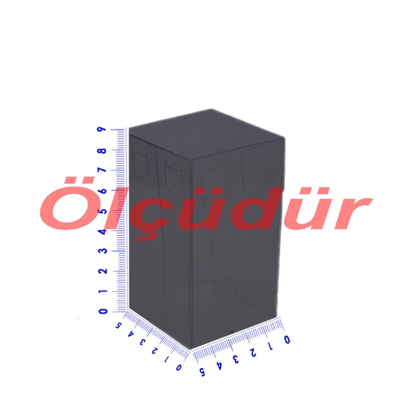 Asetat Kutu Altı Karton 5X5X9 CM (50 Adet)  Mavi - Resim 2