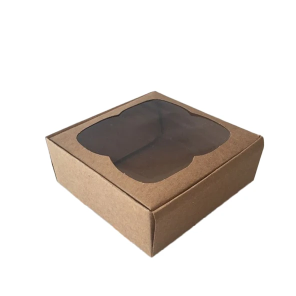 Çerçeveli Karton Kutu 8X8X3 CM (50 Adet)  Kraft