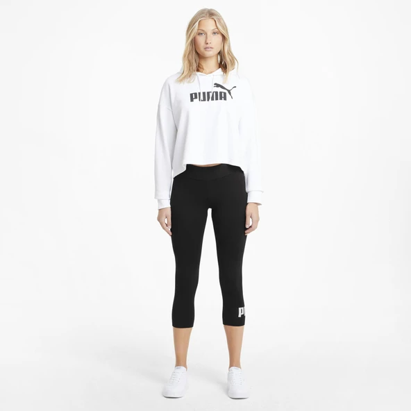 Puma 586828-01 Ess 3/4 Logo Leggings Kısa Günlük Kadın Tayt - Resim 9