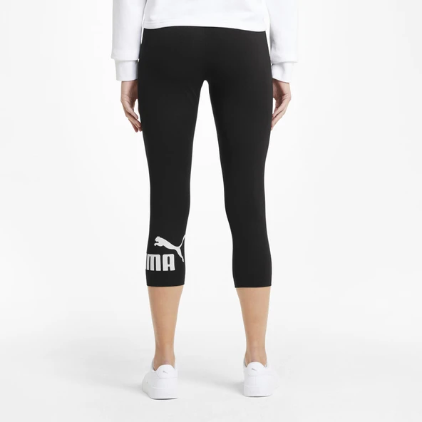 Puma 586828-01 Ess 3/4 Logo Leggings Kısa Günlük Kadın Tayt - Resim 7