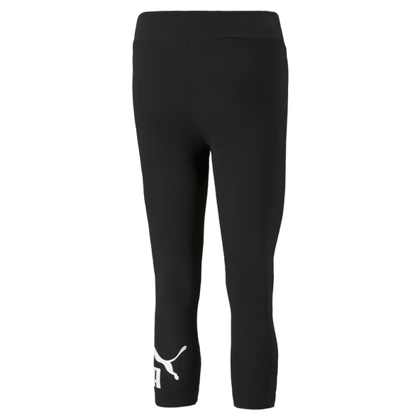 Puma 586828-01 Ess 3/4 Logo Leggings Kısa Günlük Kadın Tayt - Resim 3