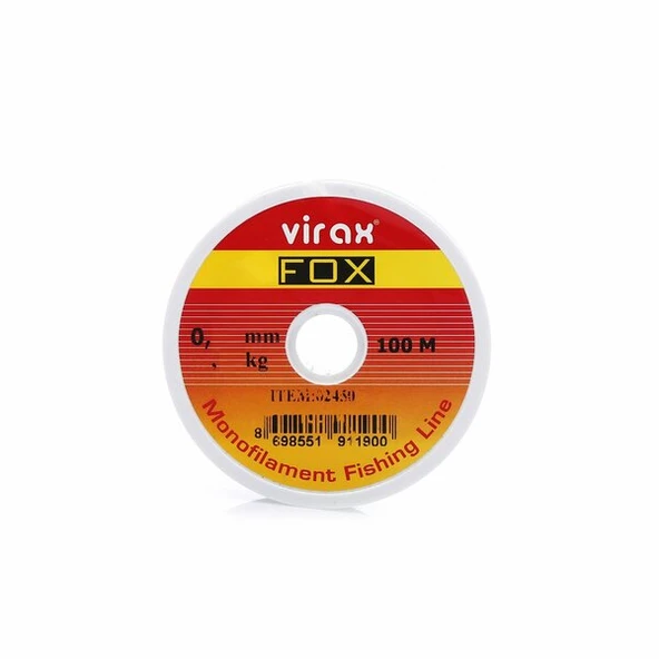 0.25mm VİRAX FOX BEYAZ MAKARA MİSİNA 100m - 3