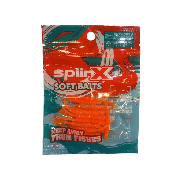 SpiinX Baby Fish Silikon 4.5cm 18P Glow Orange Gum ürün görseli 1
