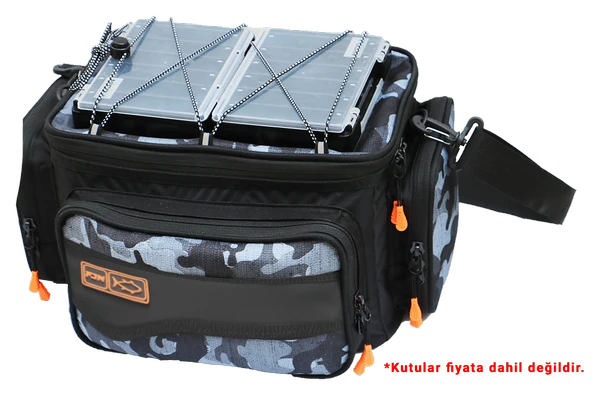 Fujin Black Camo Helper Bag Lrf Spin  Balıkçı Çantası - 18
