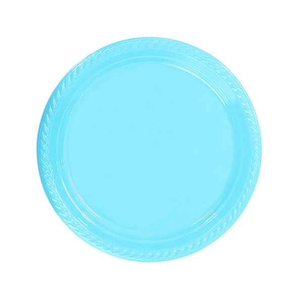 Tabak Plastik 22 Cm (25 Adet)  Mavi