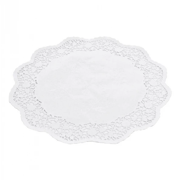 Dolphin Kağıt Kase Altlığı Yuvarlak Dantel 22 CM (100 Adet)