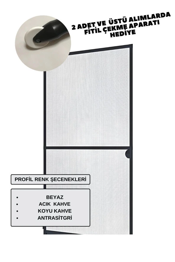 100cm X 220 Cm Menteşeli Fiber Glass Kapı Sinekliği