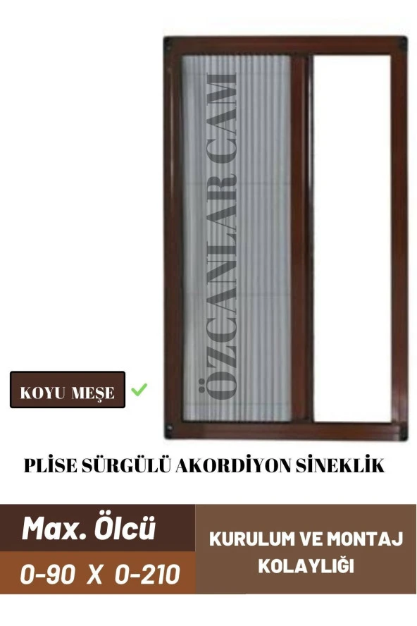 Plise Pileli Sürgülü Sineklik 0-90 X 0-210 Cm(çelik Kapı, Ahşap Kapı ,pimapen Kapı )pilise - 4