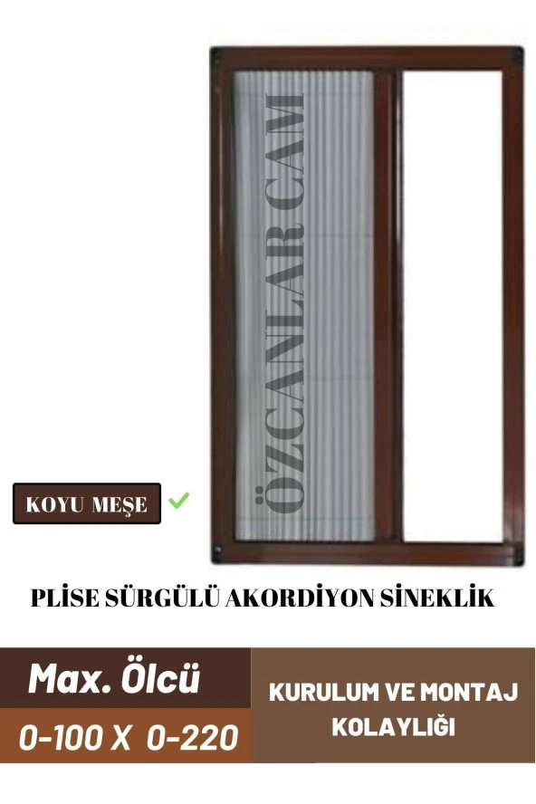 Plise Pileli Sürgülü Sineklik 0-100 X 0-220 Cm(çelik Kapı, Ahşap Kapı ,pimapen Kapı) Pilise Sineklik - 5