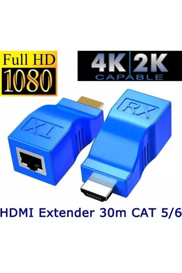 Hdmi Extender 25 Metre Uzatma Adaptörü Cat5 Cat6 - 4