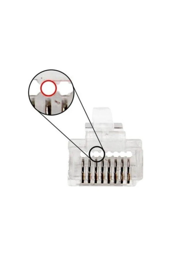 Yeni Nesil Jak Cat5/cat6 Rj45 Konnektör 100 Lü Paket Cat6 Ez Plug - 3