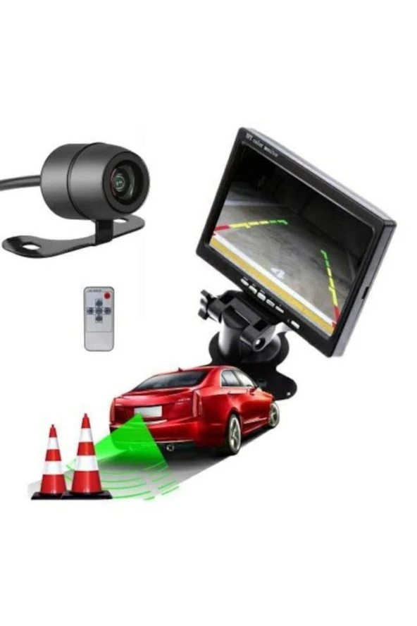 7 Inç Lcd Araç Monitör Geri Vites Kamerası Uyumlu - 3