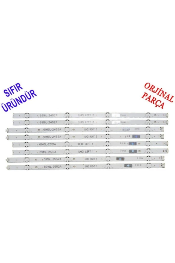 49uh650v 6916l-2453a, 6916l-2552a, 6916l-2551a, 6916l-2452a Sıfır Orjınal Led Bar Takımı ürün görseli