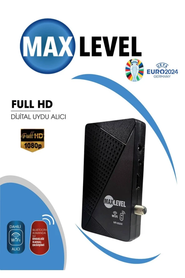 Maxlevel Çanaksız Uydu Alıcı Dahili Wifi Bluetooth Kumandalı Full Hd Uydu Alıcısı