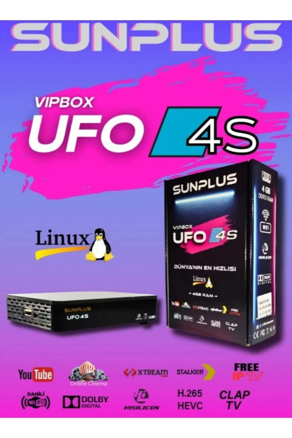 Sunplus Vipbox Ufo 4s Uydu Alıcısı - 4