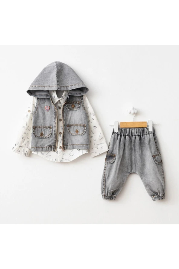 Mayoral Erkek Yelekli 3lü Takım Siyah ürün görseli 1