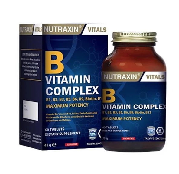 Nutraxin B Complex Vitamin 60 Kapsül