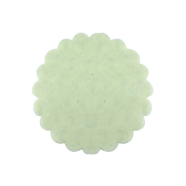 Taşlı Organze Hazır Kesilmiş Tül 22 Cm (100 Adet)  Krem
