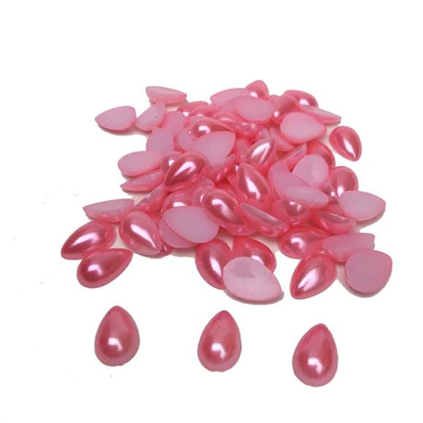 Yarım İnci Damla Modeli 10 Mm (880 Adet)  Pembe