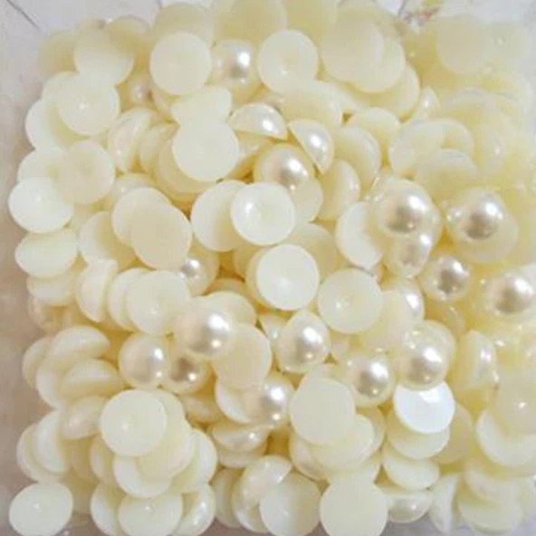 Yarım İncı Yuvarlak 10 Mm 250 Gr  Krem