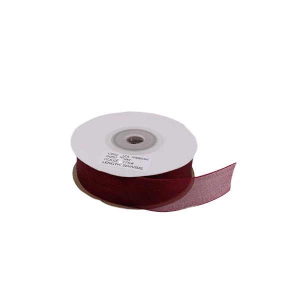 Organze Kurdele 40 MM (22 Metre)  Bordo