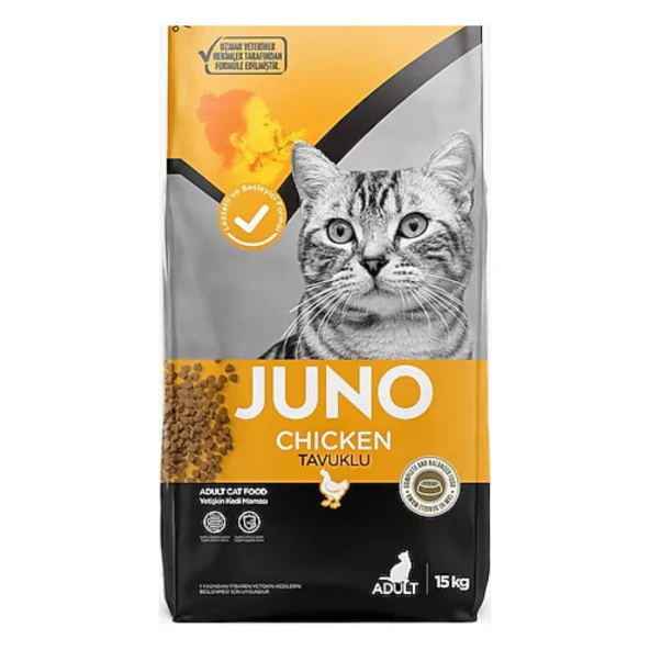 Juno Tavuklu Yetişkin Kedi Maması 15 kg