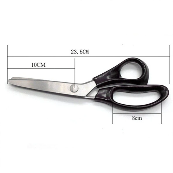 Zikzaklı Kesim Makası Desenli Tırtıklı Oya Ve Terzi Makası 23 CM - 3